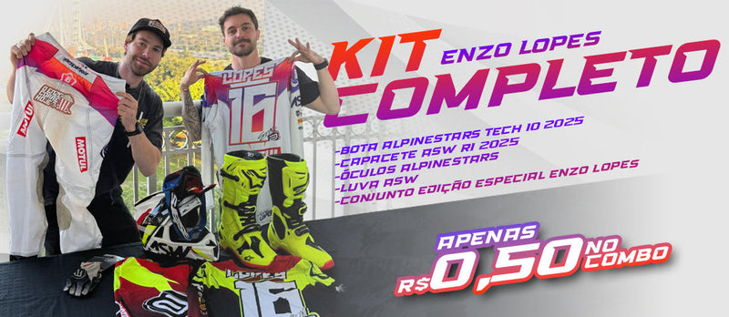 Rifa Exclusiva Enzo Lopes: Concorra ao Kit Usado na Primeira Etapa do Arena Cross 2025!