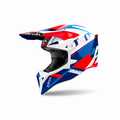 Capacete Airoh Wraap Feel Blue/Red Gloss – Capacete para Motocross, Enduro e Off-Road