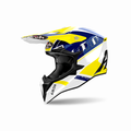 Capacete Airoh Wraap Feel Yellow/Blue Gloss – Capacete para Motocross, Enduro e Off-Road