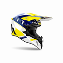 Capacete Airoh Wraap Feel Yellow/Blue Gloss – Capacete para Motocross, Enduro e Off-Road