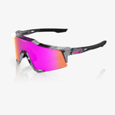 OCULOS 100% - SPEEDCRAFT MLB AUTHENTIC POLISHED TRANSLUCENT GREY - HIPER VITAL PINK MIRROR LENS