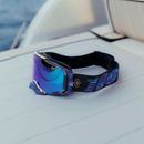 Óculos 100% Armega LE Bruni Signature Navy Blue/Gold – Lente Blue Mirror para Motocross e Enduro